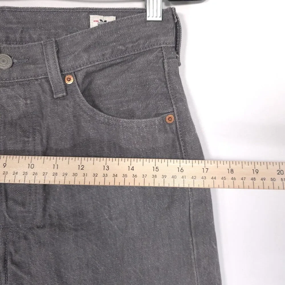 LEVIS 501 Mens Jeans 28x29 White Oak Cone Denim Button Fly GraySilver 00501-2128